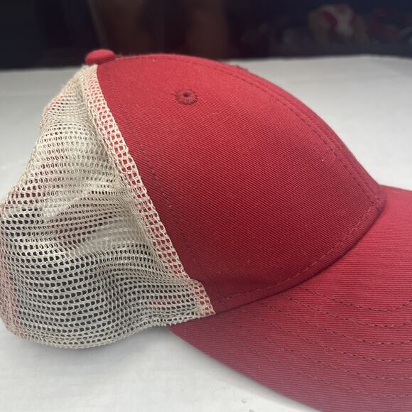 Wrangler Trucker Adjustable Hat With American Flag On Back. Red Wrangler Hat - Picture 13 of 16